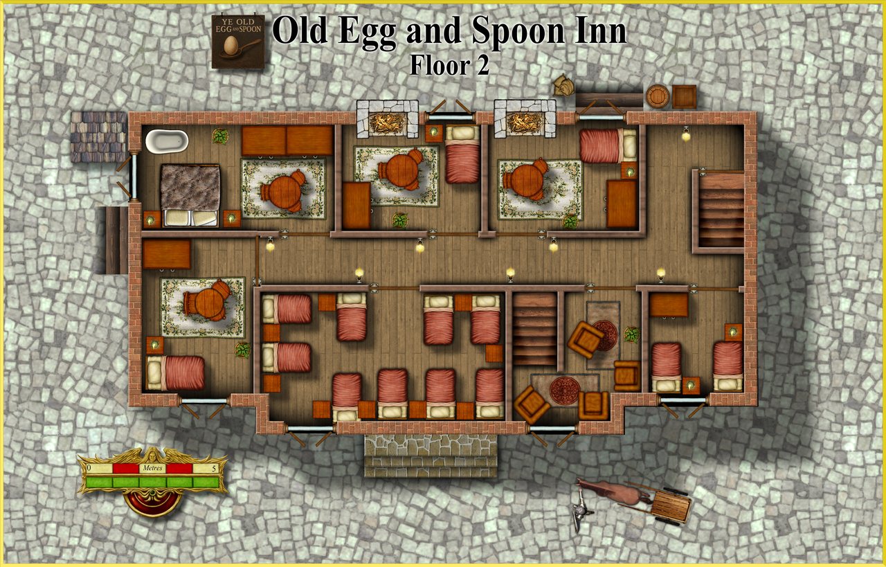 Nibirum Map: old egg and spoon inn - floor 2 by Quenten Walker